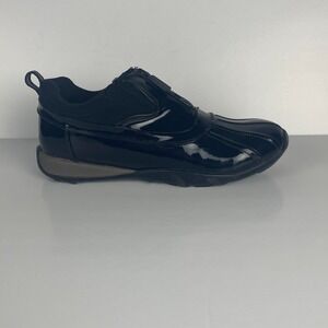 Cougar Haley Rain Shoes Womens 9 Waterproof Patent Zip Sneakers Black